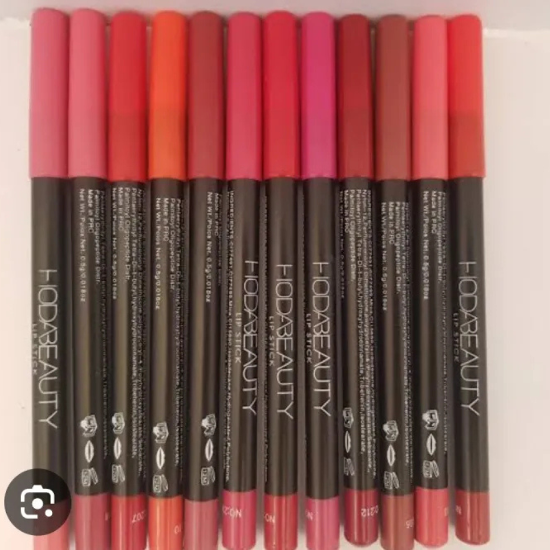 matte pencil lipstic -with 1 pencil shoppner 12 pcs