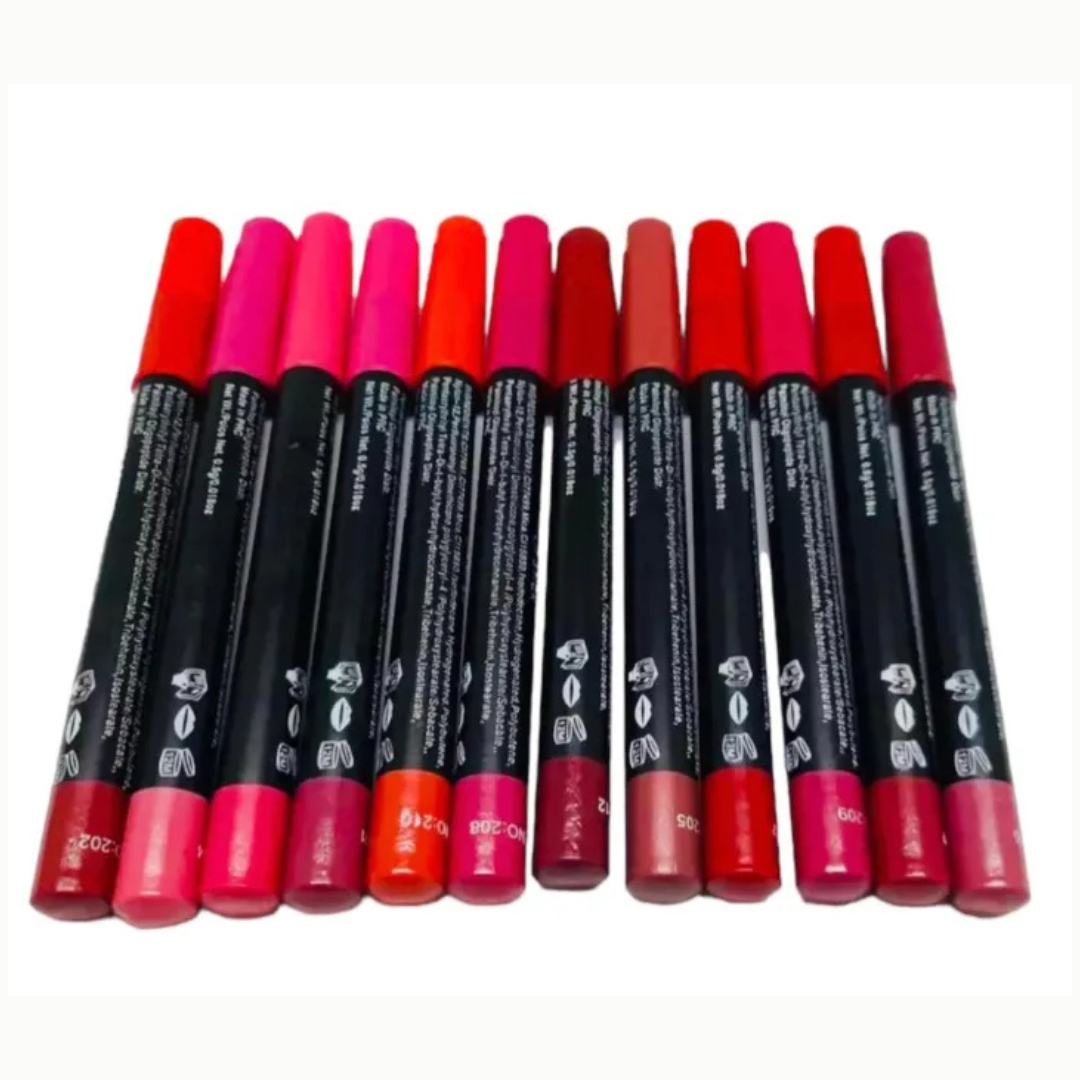 CosmoXcosmetics Professional Best Quality Lip Pencils (12 Pcs Pack)