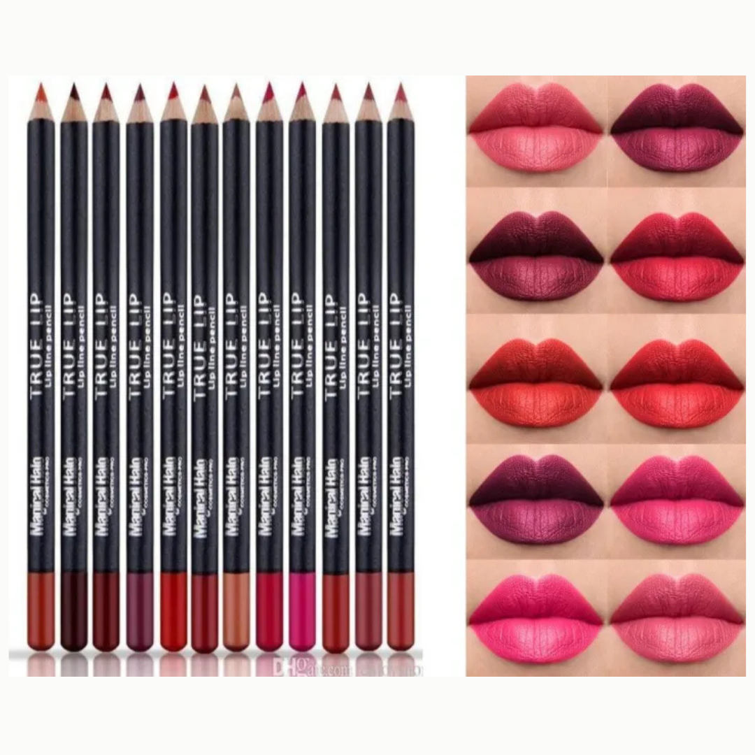 Matte LipLiners Redish Lip Pencils Available in Half Set/Full Set