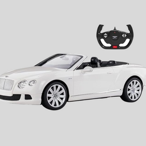 PowerTRC Remote Control Car, Bentley RC Cars 1:12 Scale Official Licensed Battery Operated Model Sports Car w/Headlights Gift Ideas Birthday for Adults & Boys Ages 6+ Years White