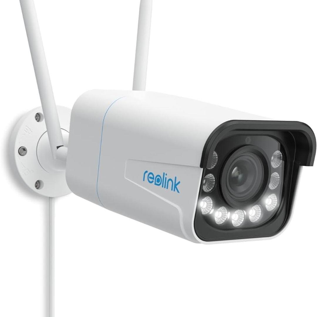 Reolink 5MP Security Camera Outdoor with Spotlights, 5X Optical Zoom, Color Night Vision, Person/Vehicle Detection, 2.4/5 GHz  Support WiFi and ethernet cable , RLC-511WA