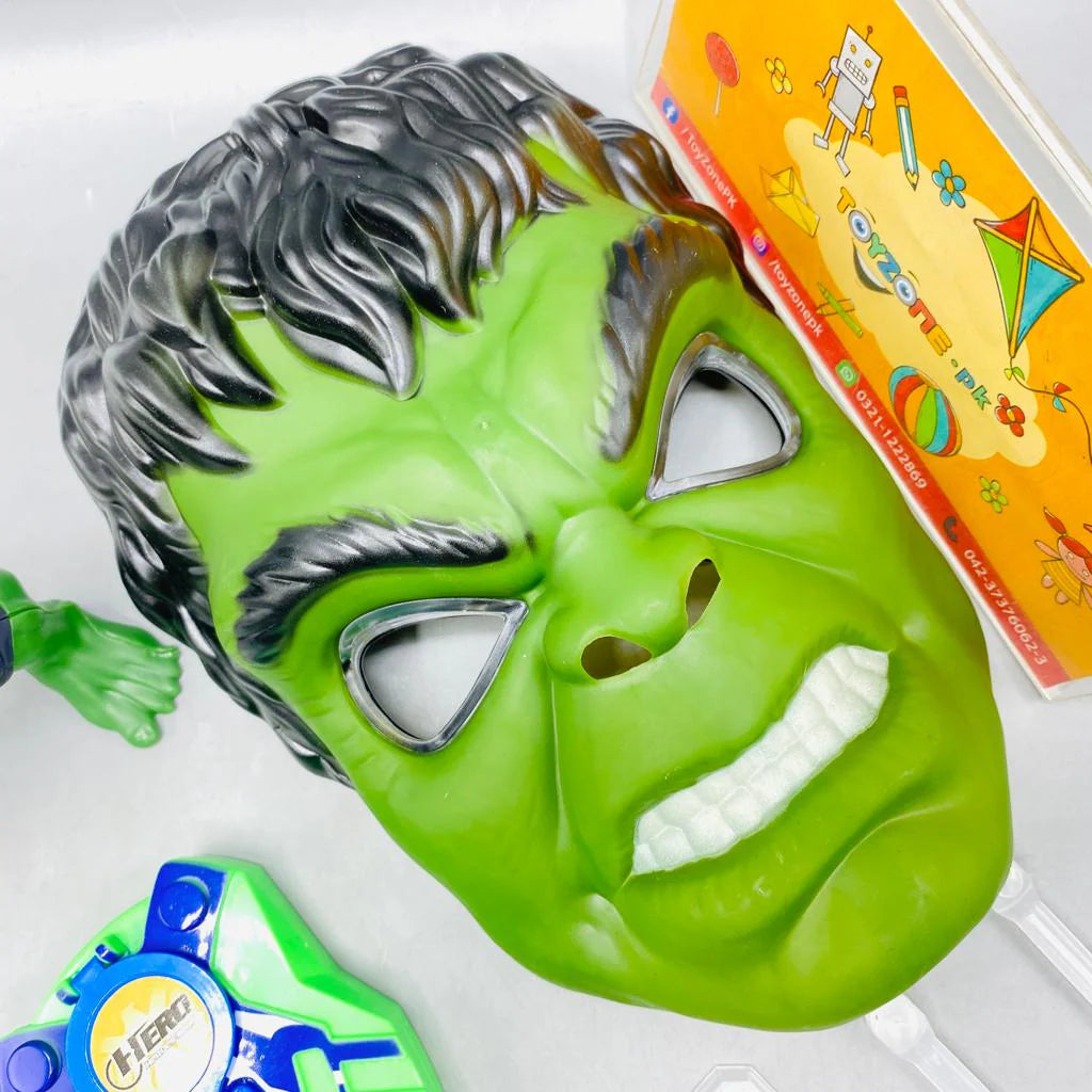 Disk Shooter With Hulk Figure And Light Mask