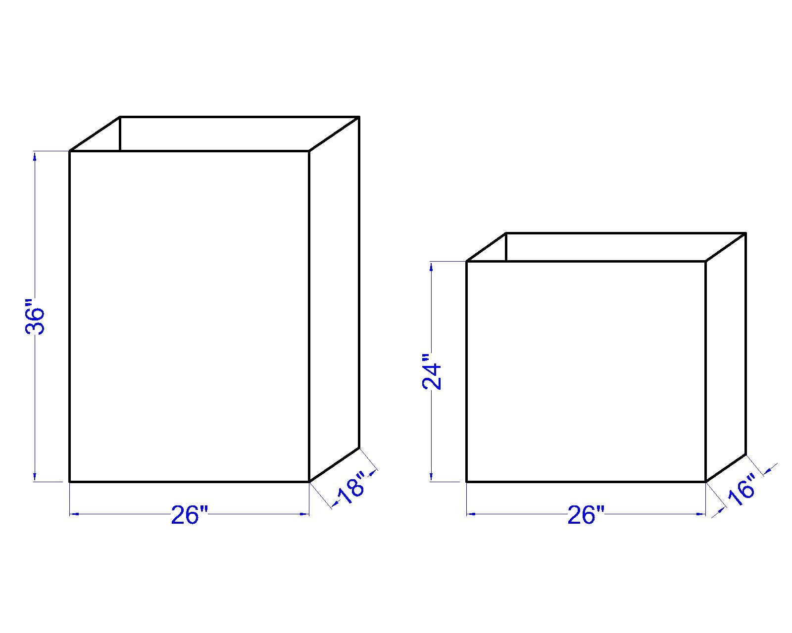 Rectangle planter POTS (WITHOUT PLANT)