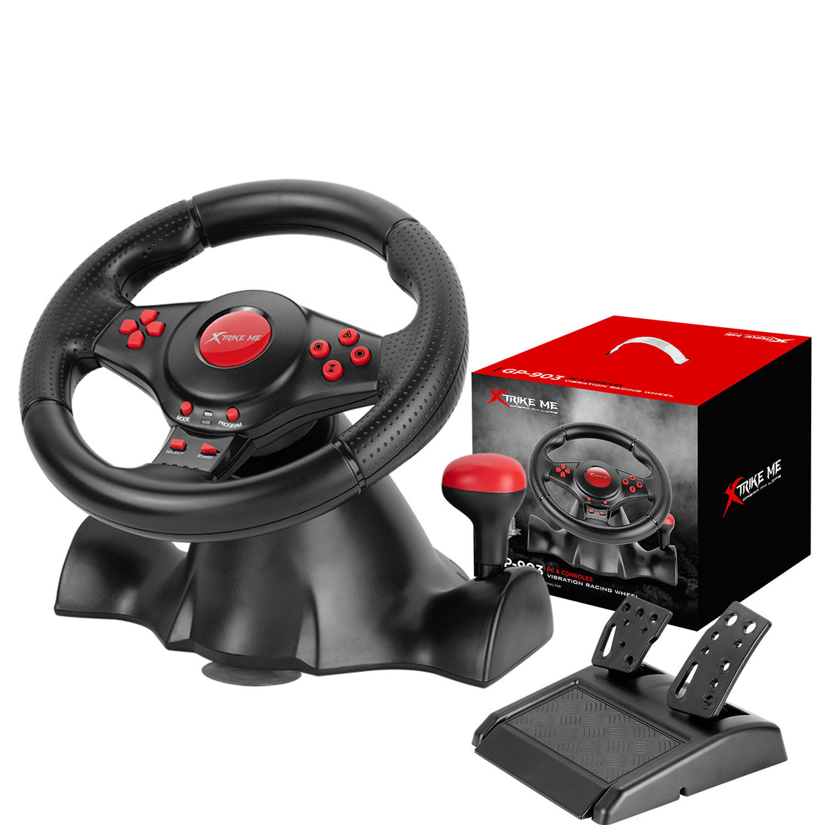 Xtrike Me GP-903 Racing Wheel, Black