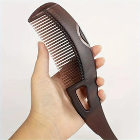 Fine-Tooth Hair Comb for Oily Hair - No-Wash Scalp Massage & Dandruff Control, Resin Handle