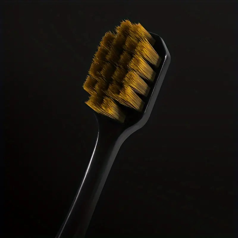 6pcs Luxury Black & Golden Printed Soft Bristle Toothbrushes for Couples