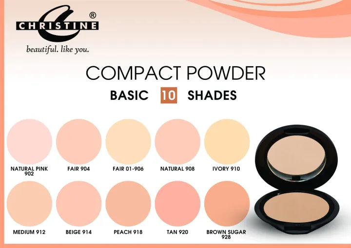 Christine Compact Powder - Shade 928 BROWN SUGAR