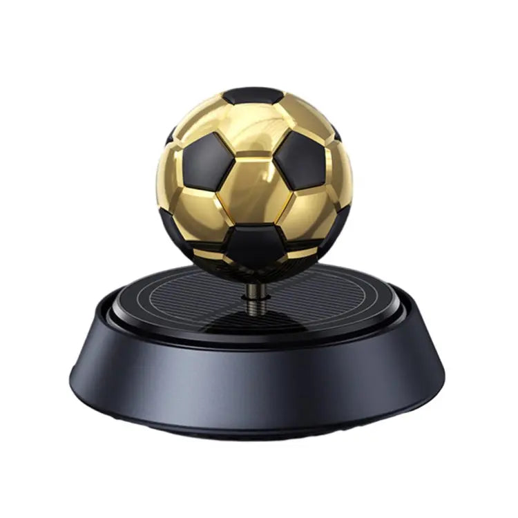Solar Rotating Football Air Freshener with Liquid Bottle Perfume