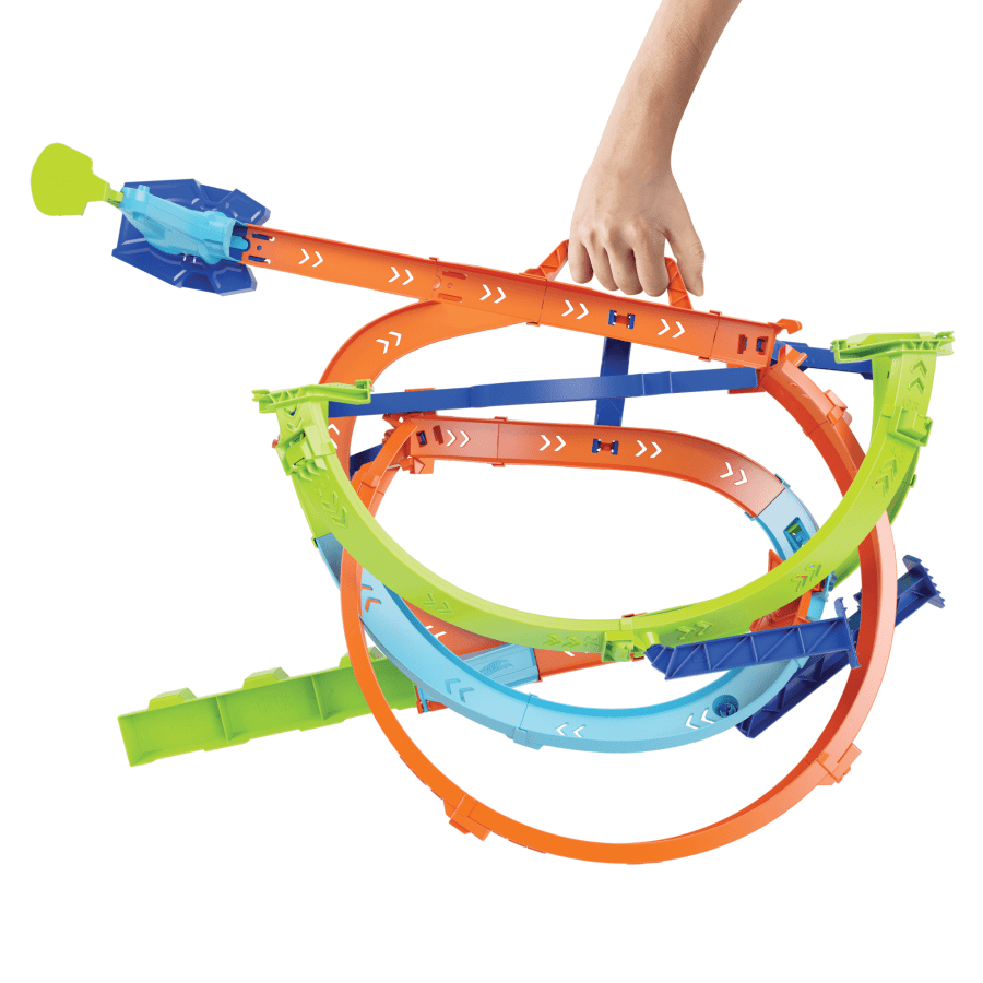 Hot Wheels Action Loop Cyclone Challenge 2 Ways to Play and Easy Storage, With 1:64 Scale