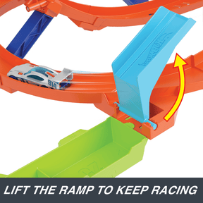 Hot Wheels Action Loop Cyclone Challenge 2 Ways to Play and Easy Storage, With 1:64 Scale