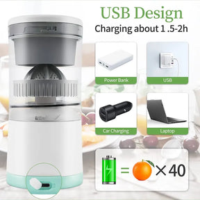 Citrus Juicer Machines Fruit Electric Orange Juicer Squeezer USB Rechargeable Easy Press Lemon Lime Orange