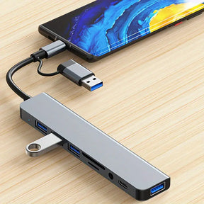 3.0 High speed USB C hub USB splitter 8-in-1 USB extender