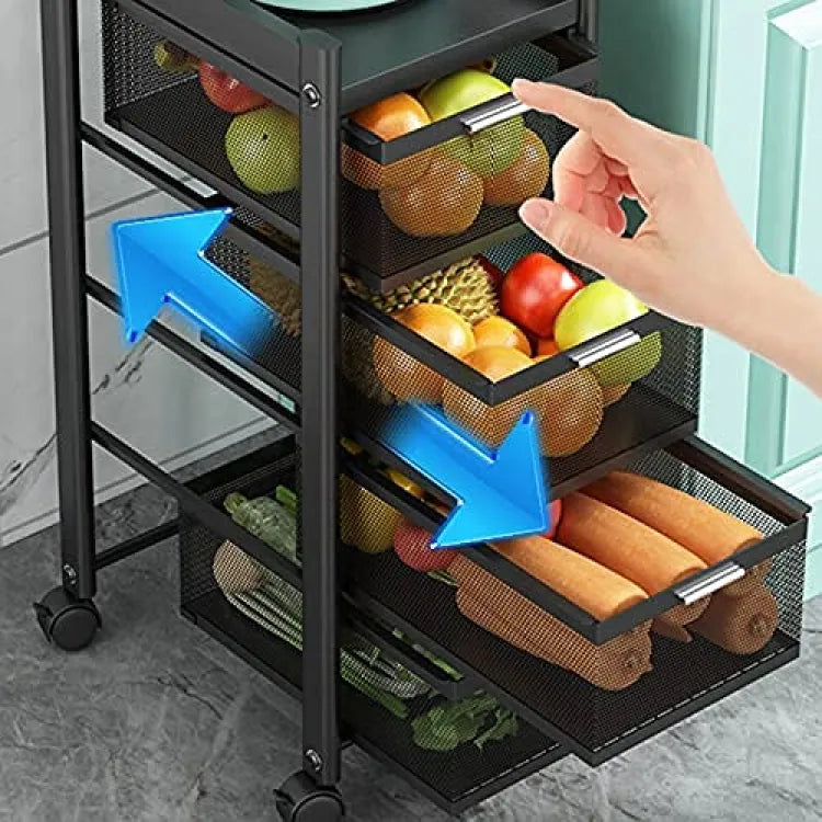 Modern Metal Kitchen Drawer Trolleys Space Saver