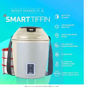 Milton Smart Electron Wireless Bluetooth Tiffin Box, Standard, Beige