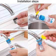 Plastic 360 Rotatable Water Filter Tap Faucet Sprayer Kitchen Water Saving Shower Anti Splash Tap Adjustable Flexible for Kitchen & Bathrooms