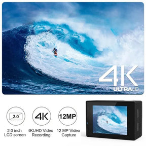 Ultra HD Action Camera 4K/1080P 30fps WiFi 2 inch 170D Underwater Waterproof Helmet Video Recording Sport Cameras Outdoor Camcor