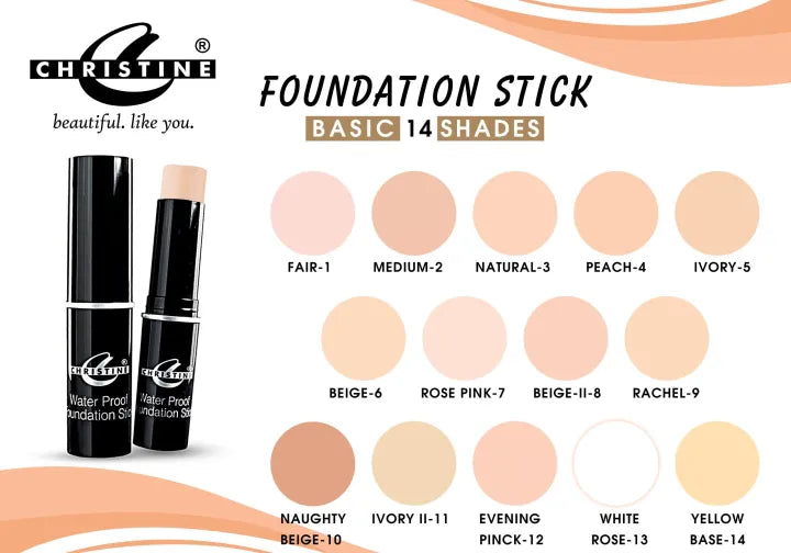 Christine Waterproof Foundation Stick - Shade ROSE-13