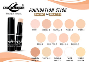 Christine Waterproof Foundation Stick - Shade YELLOW BASE-14