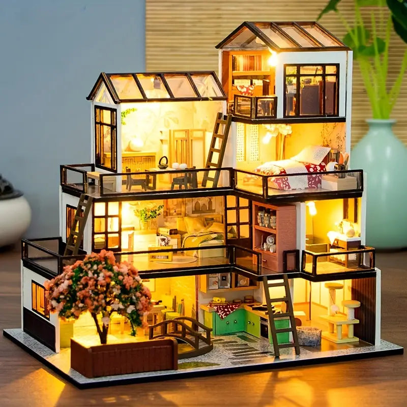 DIY Wooden Miniature House Kit