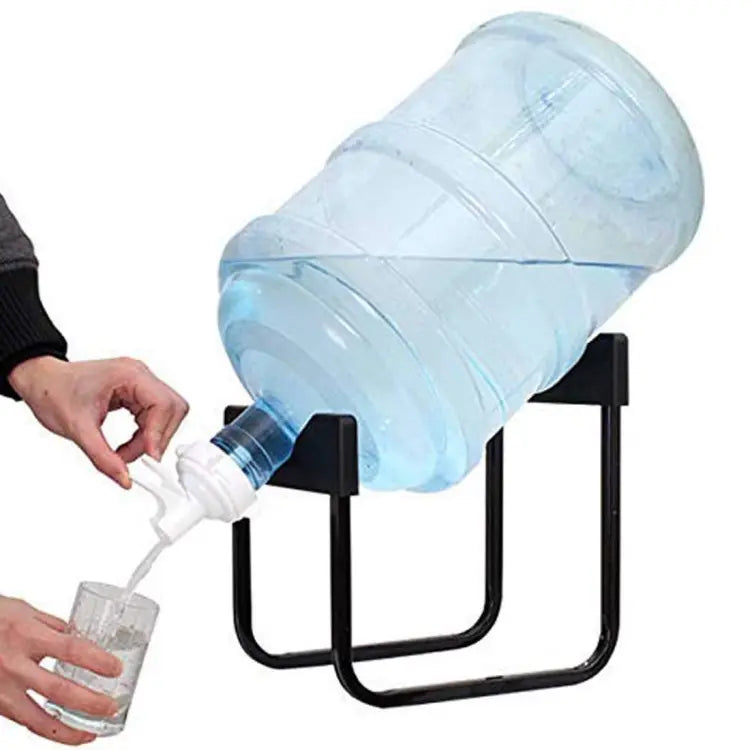 Metal Gallon Water Jug Stand with Dispenser Nozzle Valve Non-slip Drinking Water Cooler Holder Rack