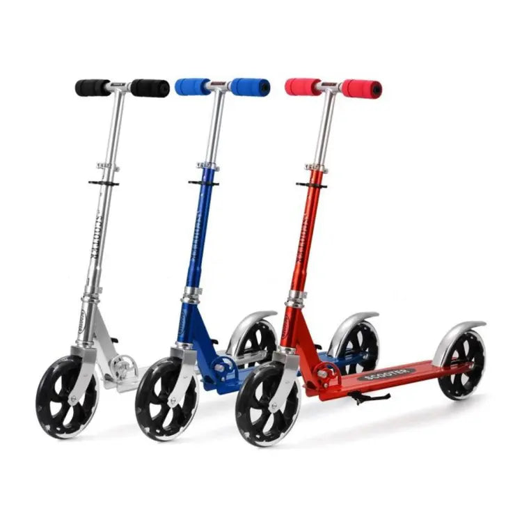 Kick Scooter for Adults/Teens with 2 Big Wheels, Foldable Scooter Portable Adjustable Height Heavy Construction Scooter for Children