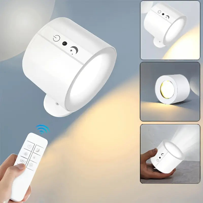 Magnetic LED Night Light Rechargeable Reading Lights Touch Remote Control Wall Sconces Light Cabinet Spotlight Night Wall Lamp