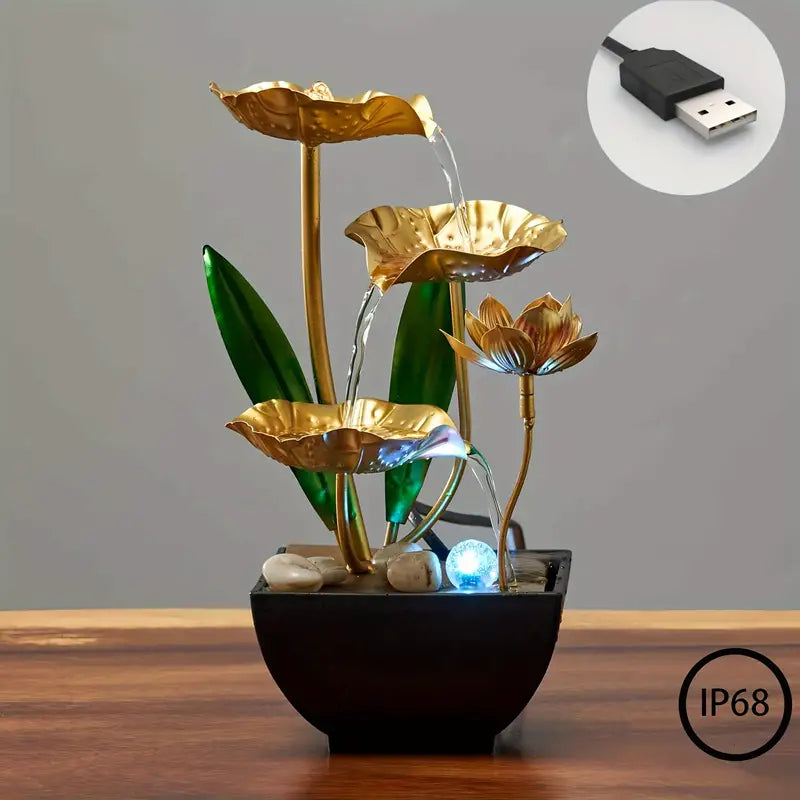 USB-Powered Mini Tabletop Fountain with Automatic Circulation