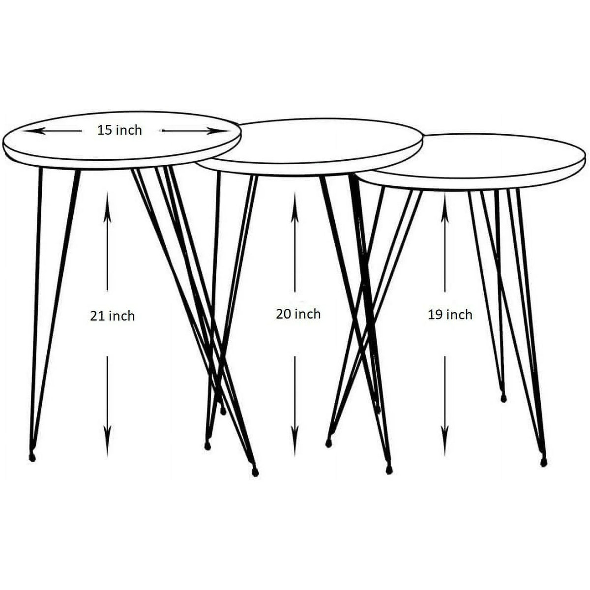 Round Wooden High Table with Metal Legs"side table