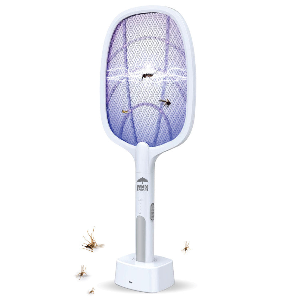 2 In 1 Electric Mosquito Killer With UV Light LED Lamp Summer Mosquito Trap Racket Anti Insect Bug Zapper USB Rechargeable KS
