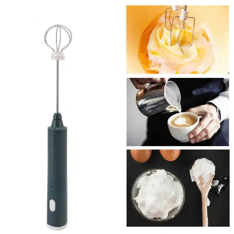 Handheld Frother Egg Beater, USB Rechargeable Coffee Blender, Household Milk Shaker Mixer Foamer Food Blender, Kitchen Cooking Tool