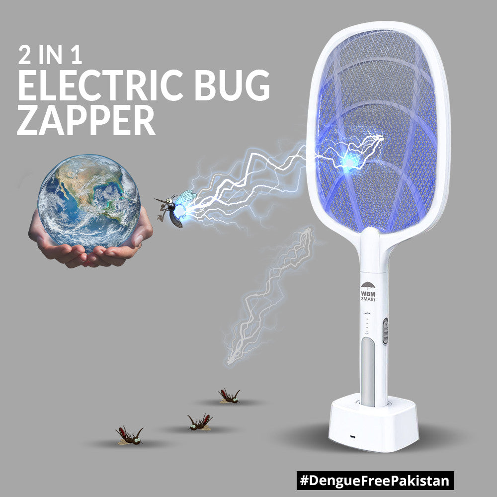 2 In 1 Electric Mosquito Killer With UV Light LED Lamp Summer Mosquito Trap Racket Anti Insect Bug Zapper USB Rechargeable KS