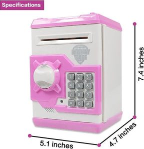 Electronic Bank Safe Box Money Boxes For Children Digital Coins Cash Saving Safe Deposit Mini ATM Machine Toys Kids Gift