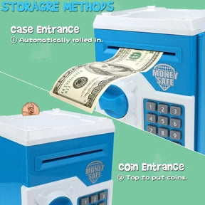 Electronic Bank Safe Box Money Boxes For Children Digital Coins Cash Saving Safe Deposit Mini ATM Machine Toys Kids Gift