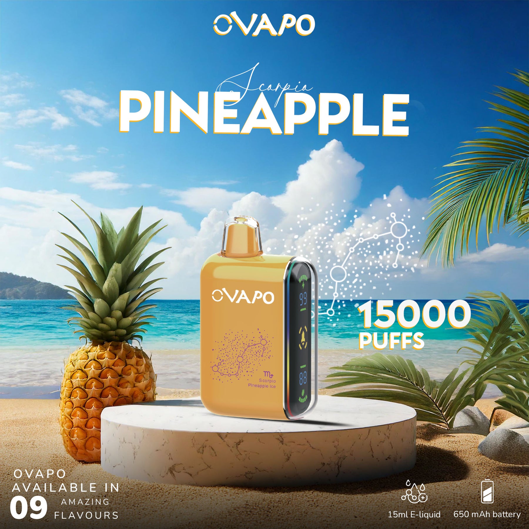 Disposable Puff pineapple (15000 PUFFS)