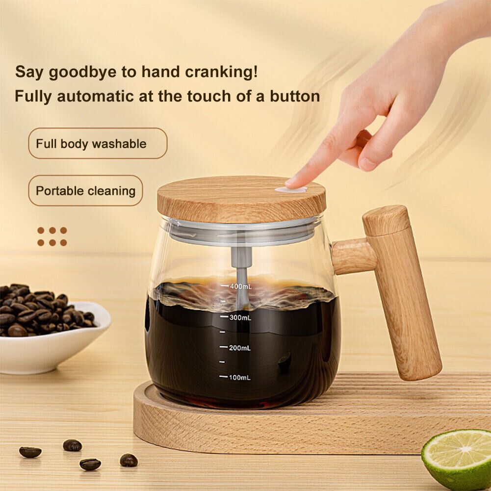 IP67 Waterproof Battery Powered Automatic Drink Stirrers 400ML Glass Cup