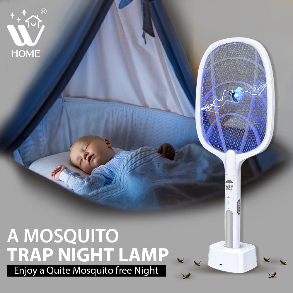 2 In 1 Electric Mosquito Killer With UV Light LED Lamp Summer Mosquito Trap Racket Anti Insect Bug Zapper USB Rechargeable KS