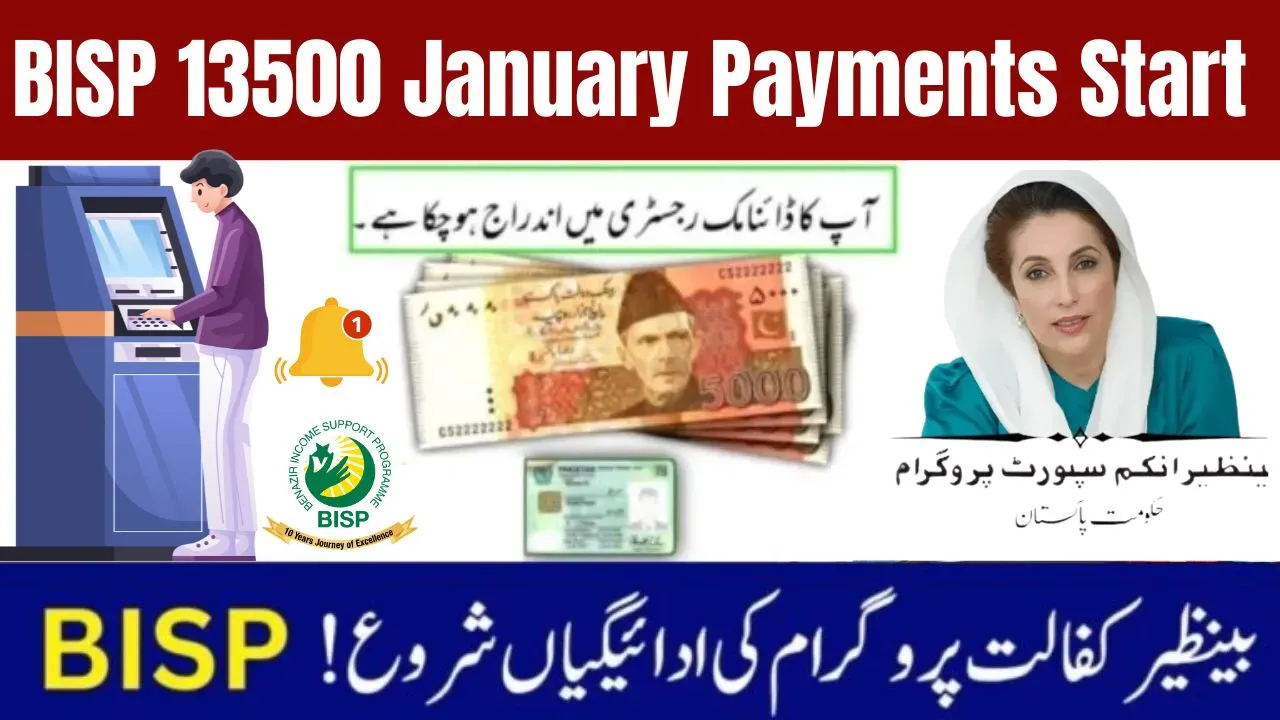 BISP 13500 January Payments Start 8171 Status Check & Withdrawal Guide